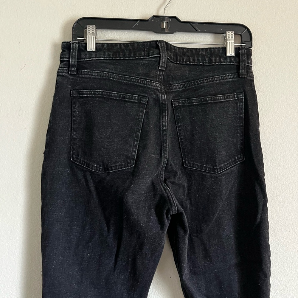 Abercrombie Fitch The Skinny High Rise Black Jeans Ankle Slit Curve Love 29 8XS - Picture 8 of 8